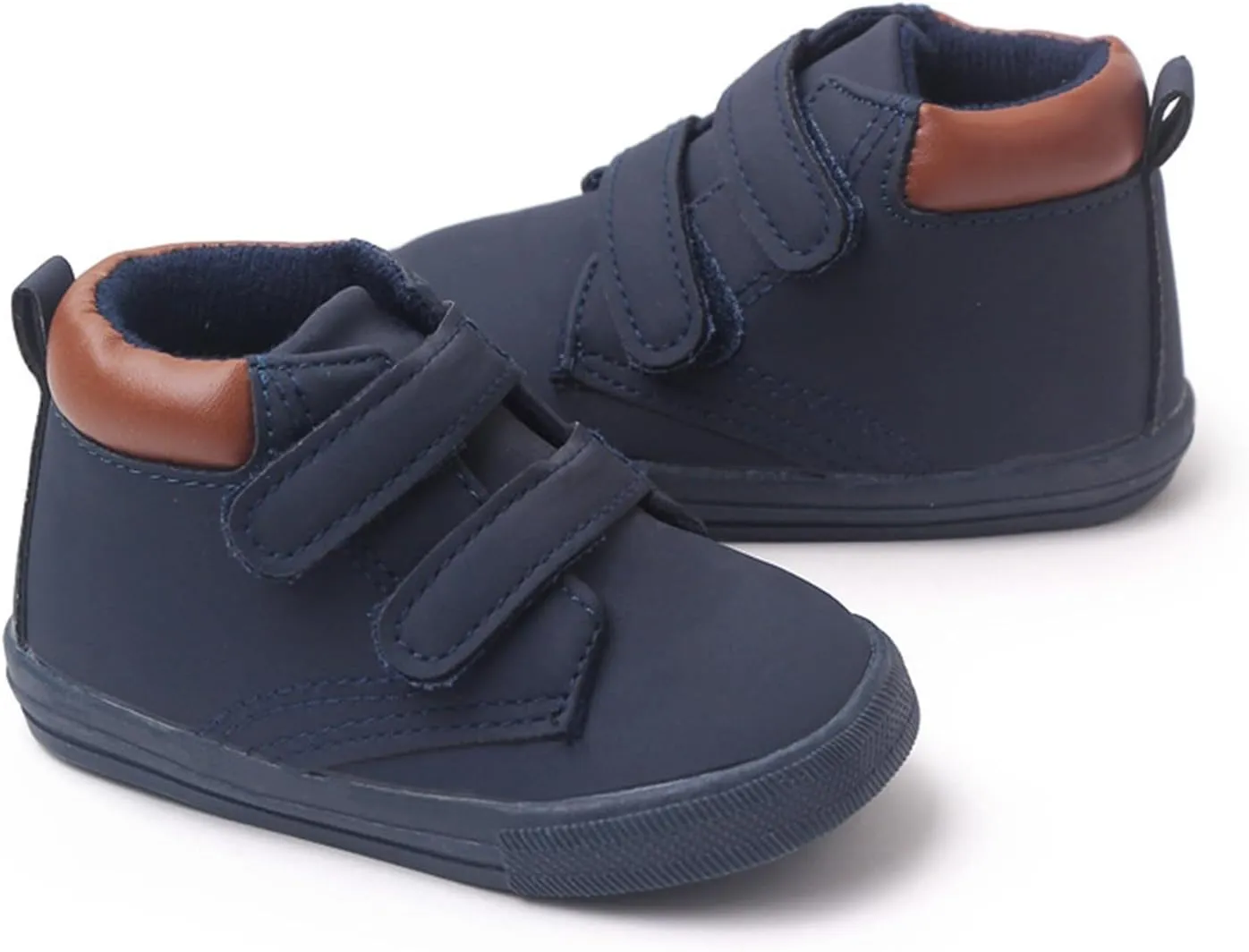 Infant Boys High-top Sneaker Cowboy Baby Brown Shoes Fashion Suede Leather Lace-Up Soft Flat Walking Ankle Boots Girl Shoes Size 2