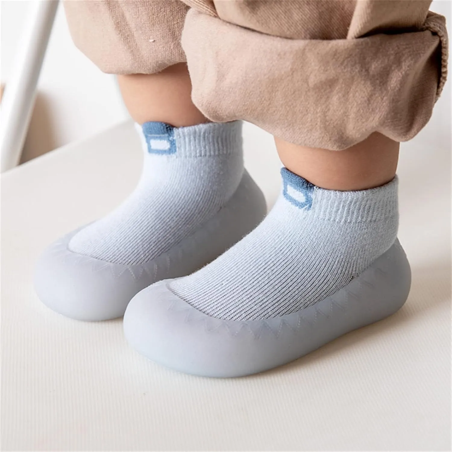 Infant Fall Solid Socks Shoes Toddler Warm Shoes The Floor Socks Non Slip Prewalker Shoes Baby First Walking Shoes