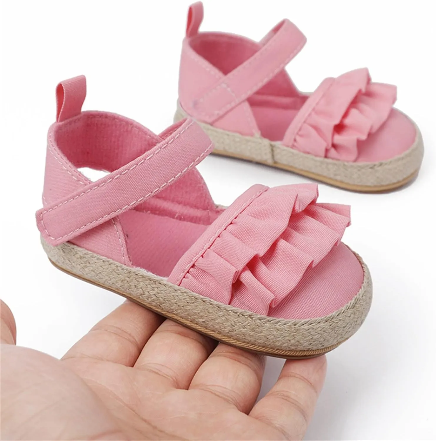 Infant Girls Ruffles Shoes First Walkers Shoes Summer Toddler Flat Sandals Sandals Size 13 Girls