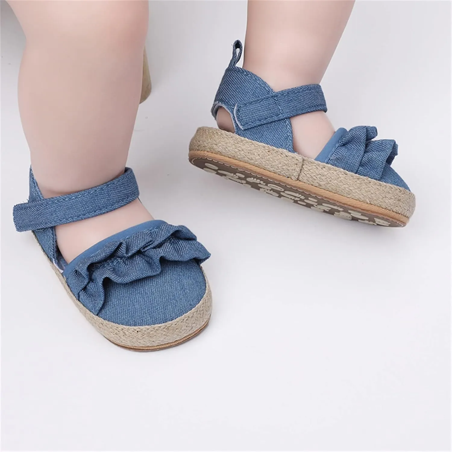 Infant Girls Ruffles Shoes First Walkers Shoes Summer Toddler Flat Sandals Sandals Size 13 Girls