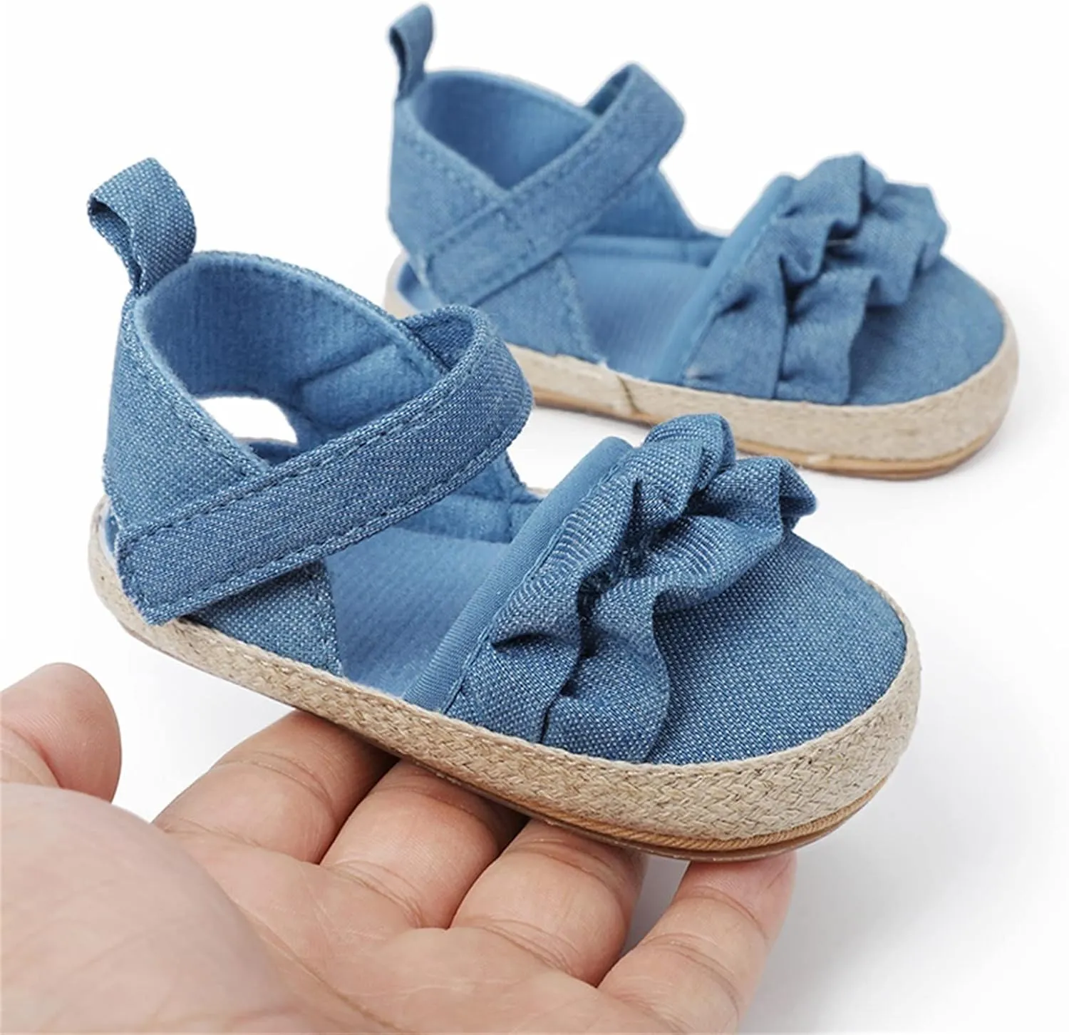 Infant Girls Ruffles Shoes First Walkers Shoes Summer Toddler Flat Sandals Sandals Size 13 Girls