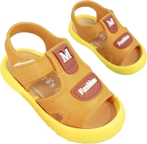 Infant Toddler Baby Girls Boys Shoes Sandals Outdoor First Walkers Soft Anti-Slip Sole Flat (Yellow, 9 Little Child)