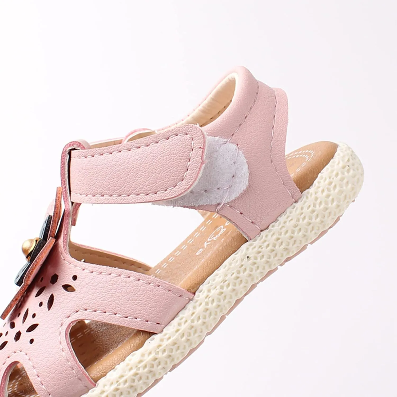 Infant Toddler Boy Girl Sandals Flowers Hollow Soft Sole Non Slip Toddler Prewalker Crib Summer Outdoor Walking Shoes (Pink-06#WRT, 15Months)