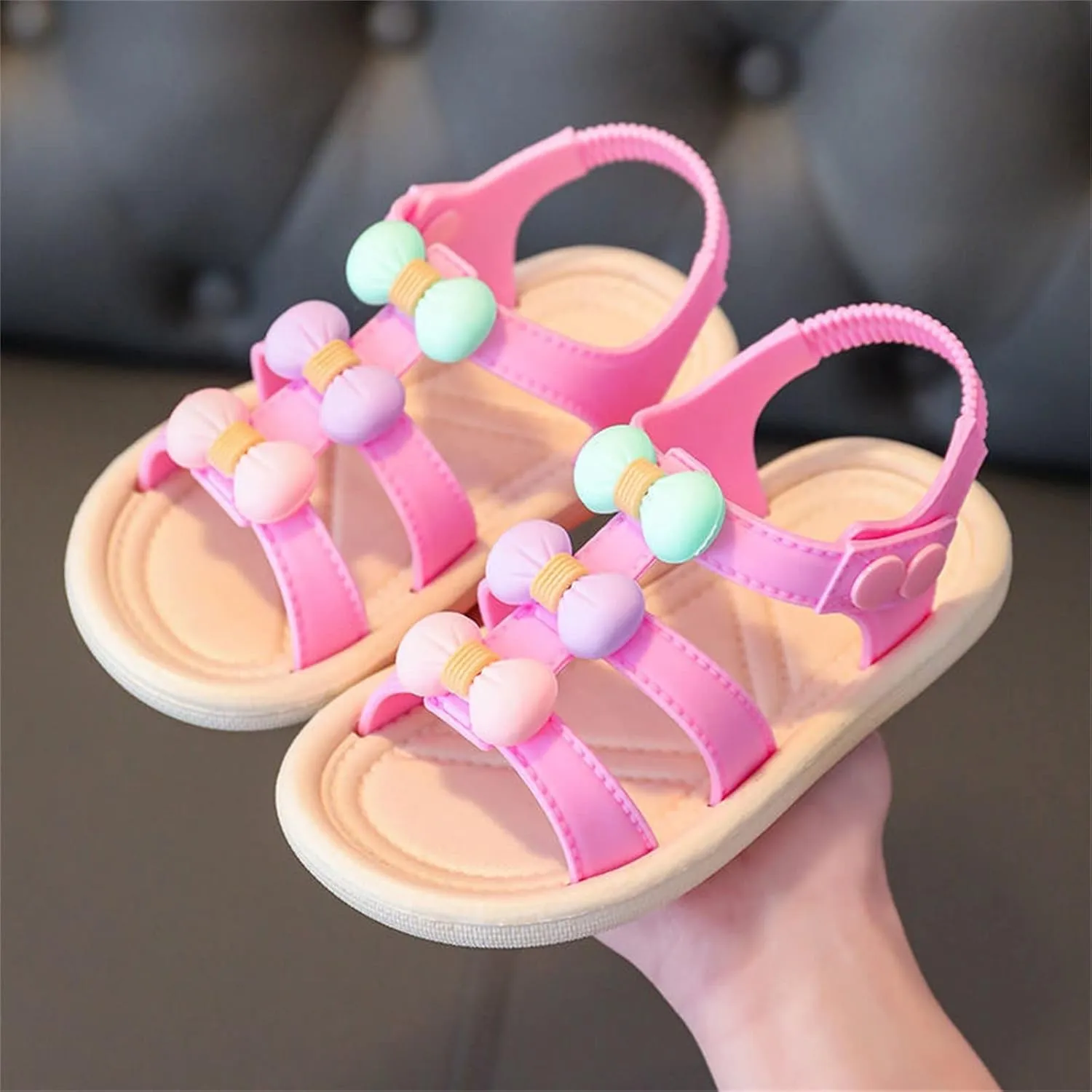 Infant Toddler Shoes Soft Sole Non Slip Soft Sole Beach Shoes Sweet Fashion Bow Sandals Girls Water Shoes