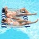 Intera Catalina XL Hammock, 4-in-1 Multi-Purpose Inflatable 1-2 Person Pool Float, Water Lounge, Navy/White Stripe