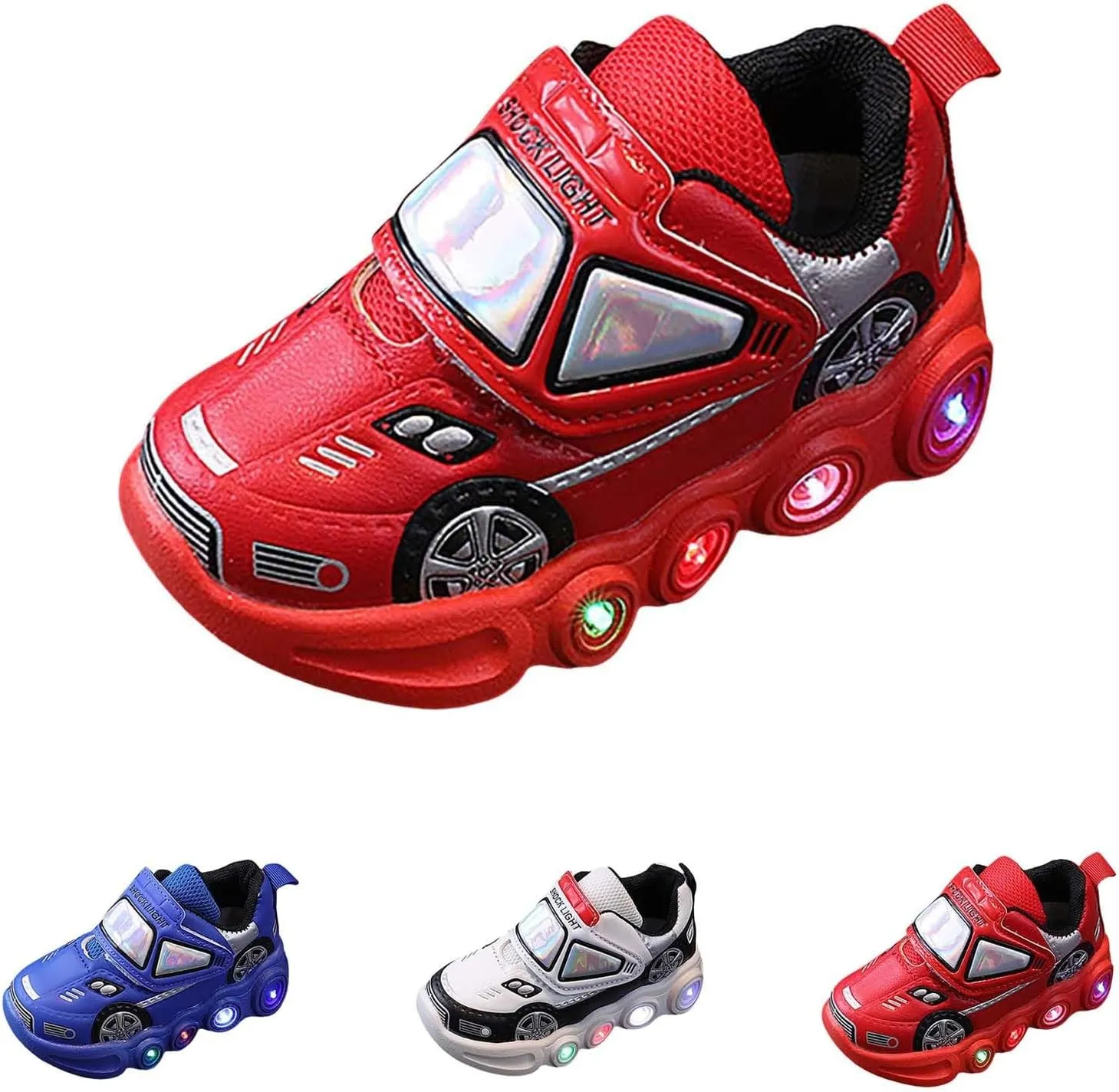 JINCAIHONG Kids Sneakers Light Up Shoes Baby Flashing Walking Slippers Glittery Shoes for Toddler Girls Boys