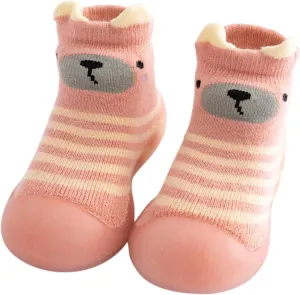 JINCAIHONG Toddler Slippers with Grips Babys House Shoes Soft Rubber Sole Slipper Socks for Toddlers Sneakers