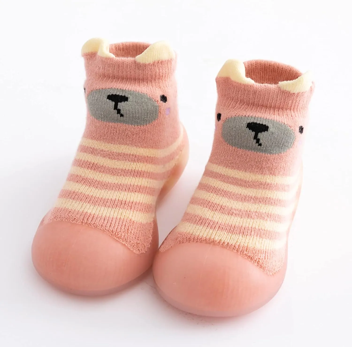 JINCAIHONG Toddler Slippers with Grips Babys House Shoes Soft Rubber Sole Slipper Socks for Toddlers Sneakers