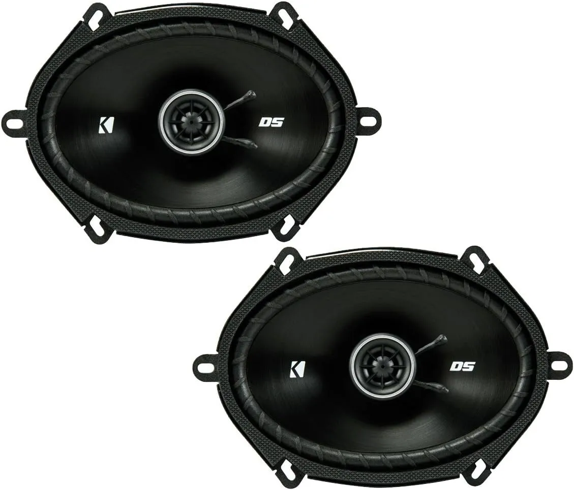 Kicker DSC680 6x8-Inch (160x200mm) Coaxial Speakers, 4-Ohm (Pair)
