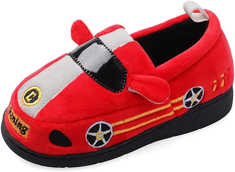 Kids Boys Girls Warm Slippers Kids Non-Slip Winter Indoor Household Shoes