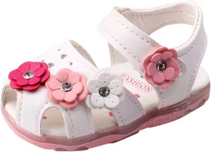Kids Fashion Sneakers Baby Flowers Girls Shoes Sandals Toddler Infant Kids LED Luminous Baby Shoes