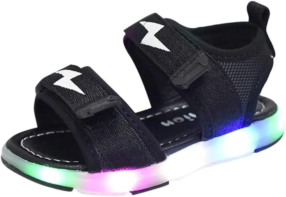 Kids Shoes,1-6 Years Old Toddler Baby Boys Girls Sport Summer Light-Up Sandals LED Luminous Flat Shoes Sneakers
