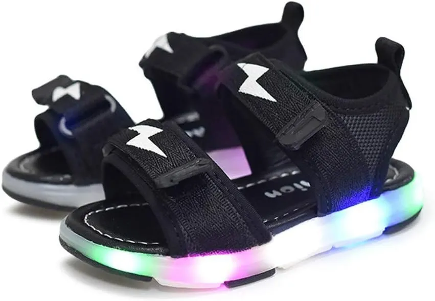 Kids Shoes,1-6 Years Old Toddler Baby Boys Girls Sport Summer Light-Up Sandals LED Luminous Flat Shoes Sneakers
