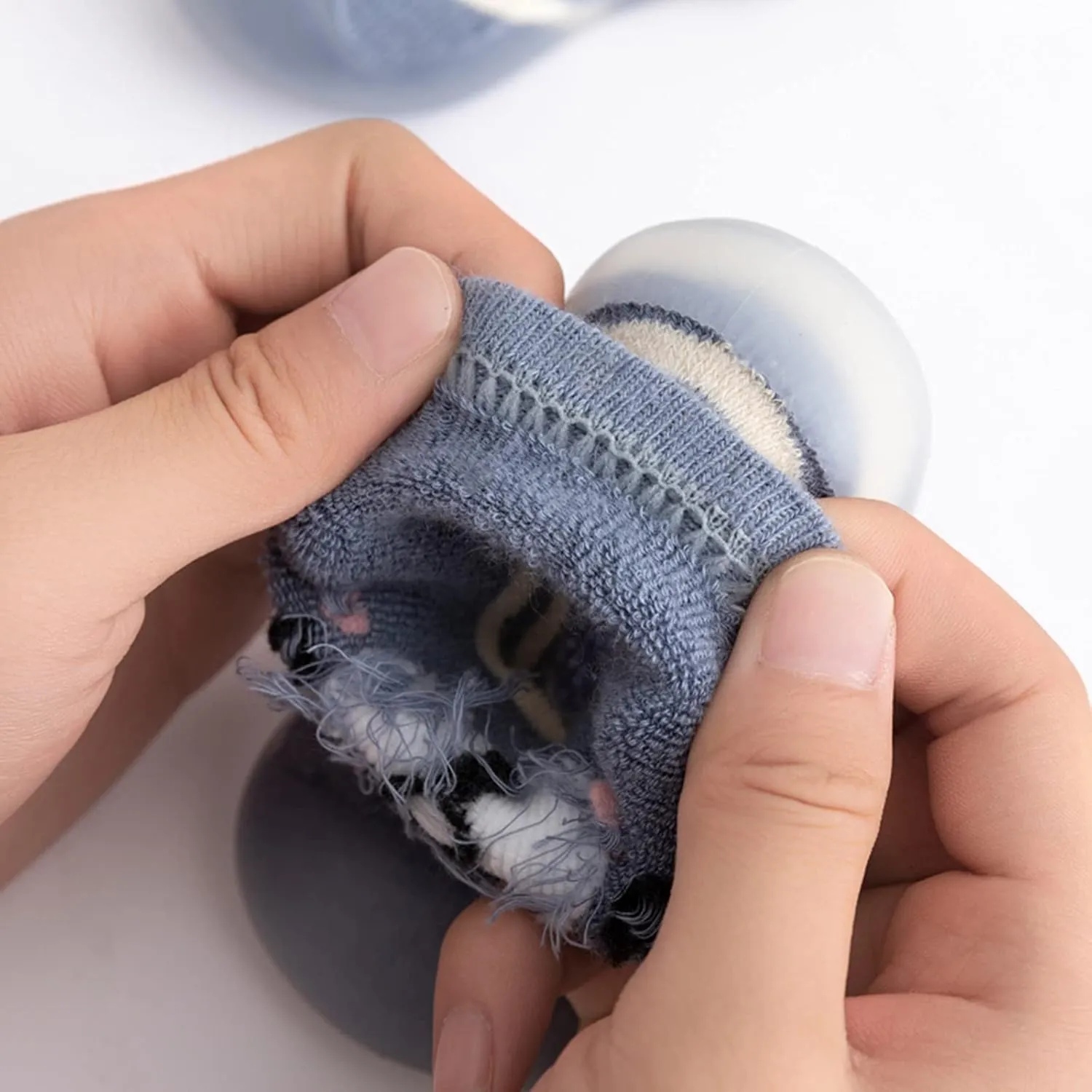 Kids Toddler Baby Boys Girls Solid Warm Knit Soft Sole Rubber Shoes Slipper Stocking Soft House Shoes for Toddler Boys