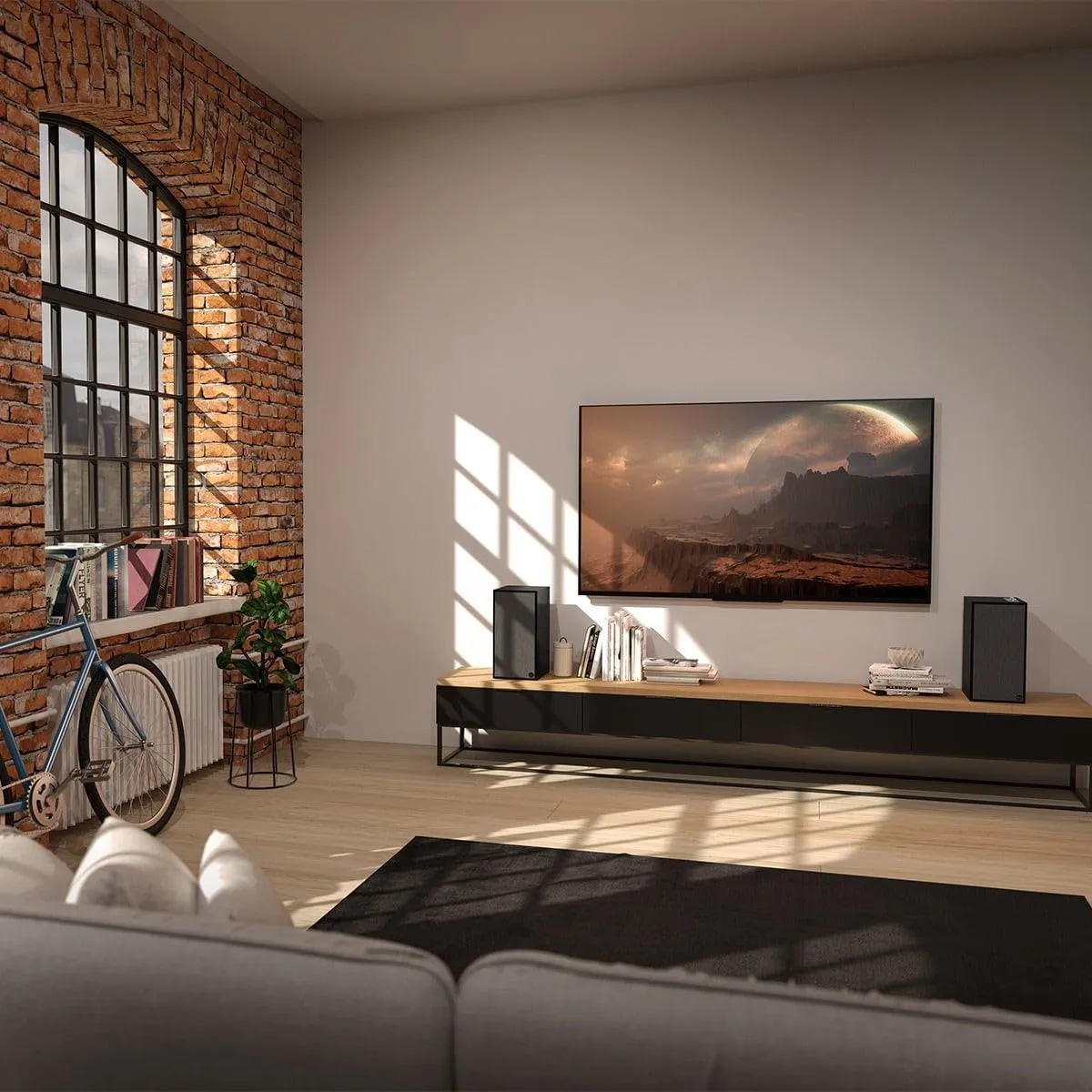 Klipsch The Sevens Heritage Inspired (Pair) Powered Speakers - Black (Renewed)
