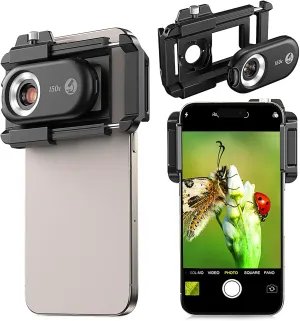 Kolertron Phone Microscope Lens,150X Phone Microscope for CPL Lens/LED/UV Light, Mini Pocket Digital Microscope, Portable Pocket Phone Microscope Lens Attachment,iPhone/Andriod Phone Compatible