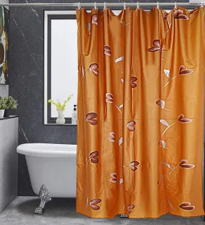 Kuber Industries Shower Curtain & Bathmat Set | Non-Slip Bath mats for Bathroom | Easy-Slide Curtains | Polyester Curtain or Bathmat for Bath Décor | XTL438-3T | 9 Pcs Set | Multicolor