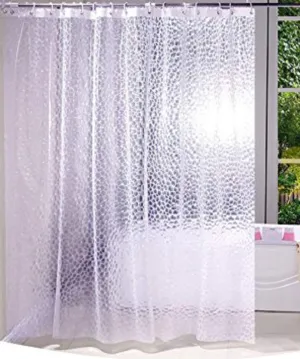 Kuber Industries Shower Curtain & Bathmat Set | Non-Slip Bath mats for Bathroom | Easy-Slide Curtains | Polyester Curtain or Bathmat for Bath Décor | YF11-3T | 9 Pcs Set | Multicolor