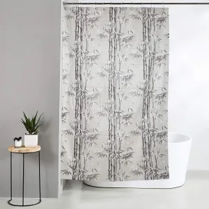 Kuber Industries Shower Curtain & Bathmat Set | Non-Slip Bath mats for Bathroom | Easy-Slide Curtains | Polyester Curtain or Bathmat for Bath Décor | YX0139-3T | 15 Pcs Set | Multicolor