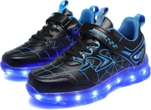 LED Light Up Shoes for Toddler Boys Girls Glow Sneakers with USB Rechargeable Flashing Lights, Non-Slip Sole for Kids Birthday, Christmas & Outdoor Activities