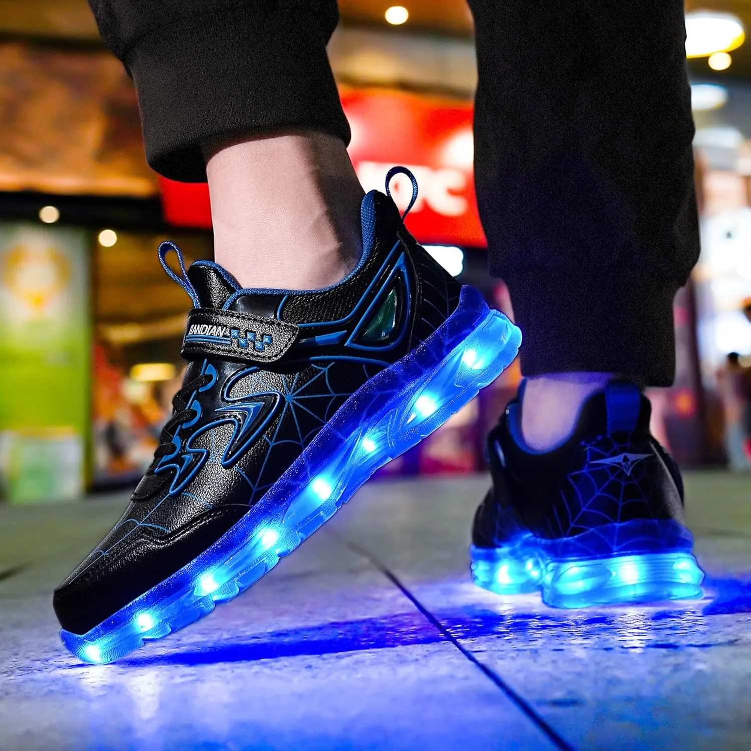 LED Light Up Shoes for Toddler Boys Girls Glow Sneakers with USB Rechargeable Flashing Lights, Non-Slip Sole for Kids Birthday, Christmas & Outdoor Activities