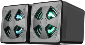 Led Subwoofer Speakers Set Mini for Laptop Desktop Black Home Decor Stereo Sound