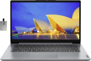 Lenovo 2022 Ideapad 1i 14" HD Laptop, Intel Celeron N4020 Processor, 4GB RAM, 64GB eMMC Flash Memory, Intel HD Graphics 500, HD Webcam, Cloud Grey, Windows 11S, 32GB Snowbell USB Card (Renewed)