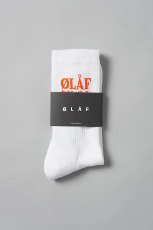 LF Triple Socks <br>White / Orange / Blue