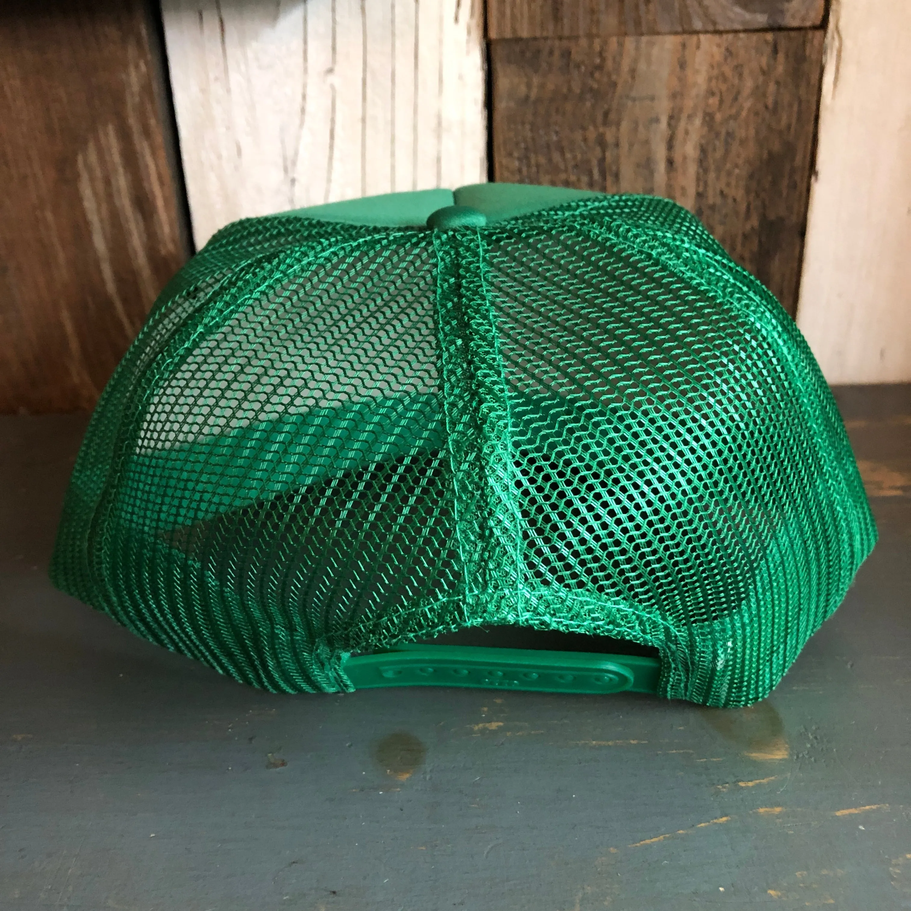 'Limited Edition' GET LUCKY IN HERMOSA High Crown Shamrock Trucker Hat  (GOLD :: GREEN :: WHITE :: SEAFOAM)
