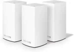 Linksys Velop Dual Band Intelligent Mesh WiFi System Ultra-Fast and Full-Strength Mesh Wi-Fi, Handles 50  Devices, MU-MIMO Technology - White (AC1200)