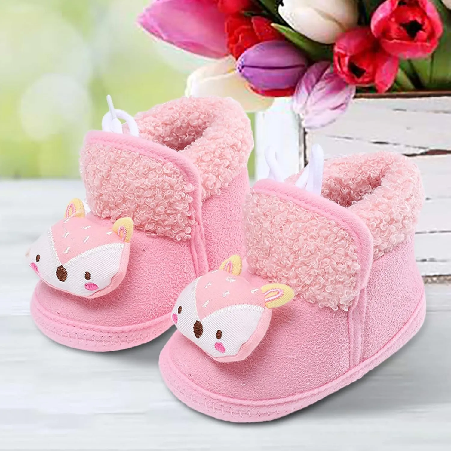 Little Girls Autumn Boots Baby Girls Boys Warm Shoes Soft Sole Booties Snow Boots Comfortable Shoes Infant Boots