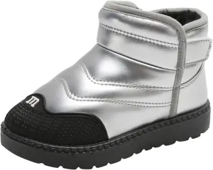 Little Girls Flat Sole Boots Baby Shoes Toddler Boots Fashion Soft Bottom Toddler Shoes Plus Velvet Thick Non Slip Boots
