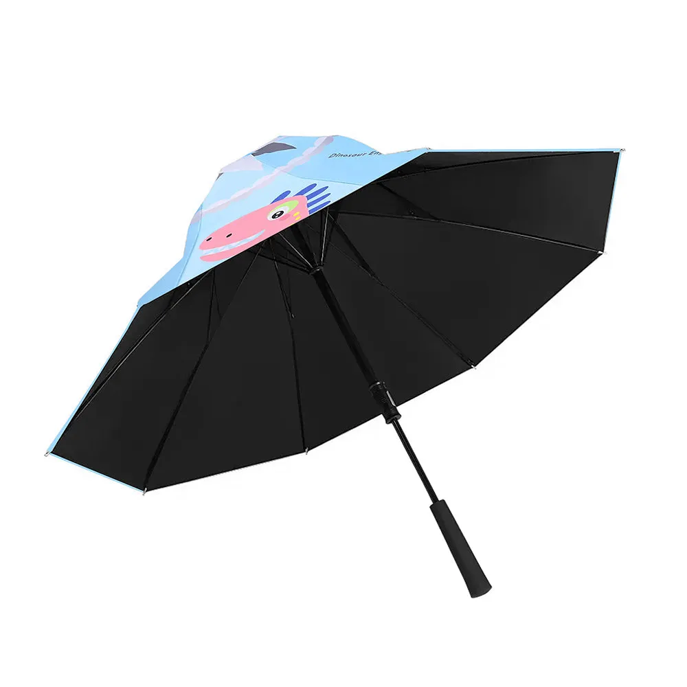 Little Surprise Box Blue Dino ,Unique Spanish Patio Style Kids Umbrella,5-12Years,Blue