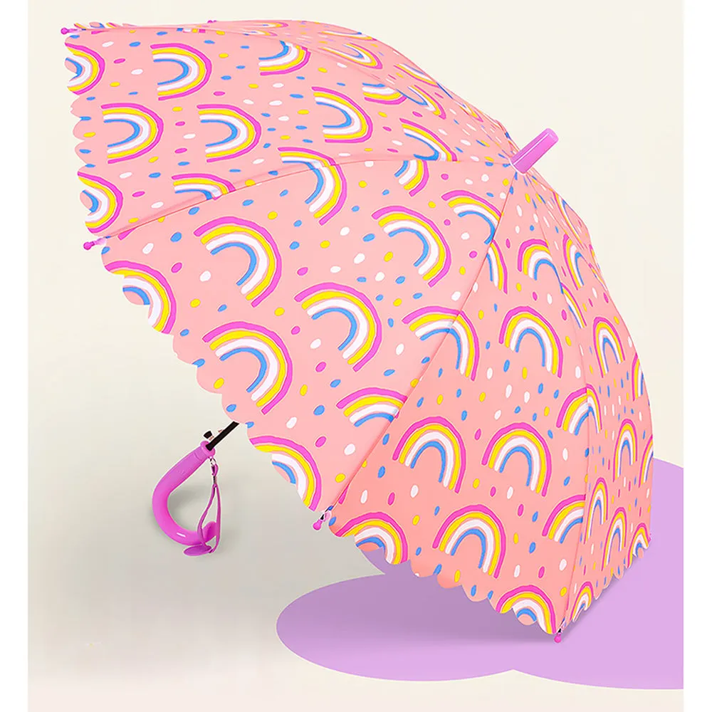 Little Surprise Box Bright Rainbow Pink Umbrella for Kids