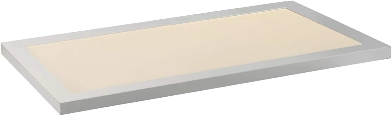Maxim 57762WTWT I Sky Collection 24 Inch Energy Star Rectangle 3000K LED Flush Mount I White Finish I Aluminum and Acrylic Housing I Traditional Style Light Fixture I