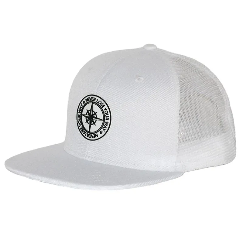 Mesh Baseball Hat w/ Compass Design