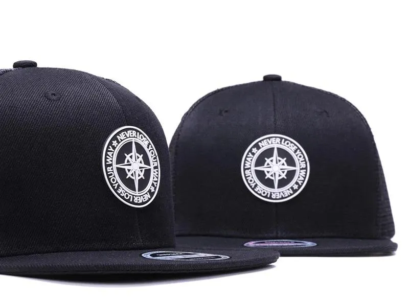Mesh Baseball Hat w/ Compass Design