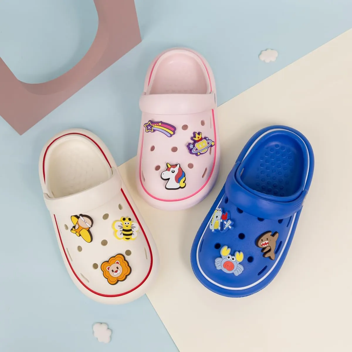 Miamooi Kids Girls Boys Clogs Garden Clogs Toddler Cartoon Slides Sandals Slip-on Water Shoes Indoor Outdoor Waterproof Beach Pool Slippers