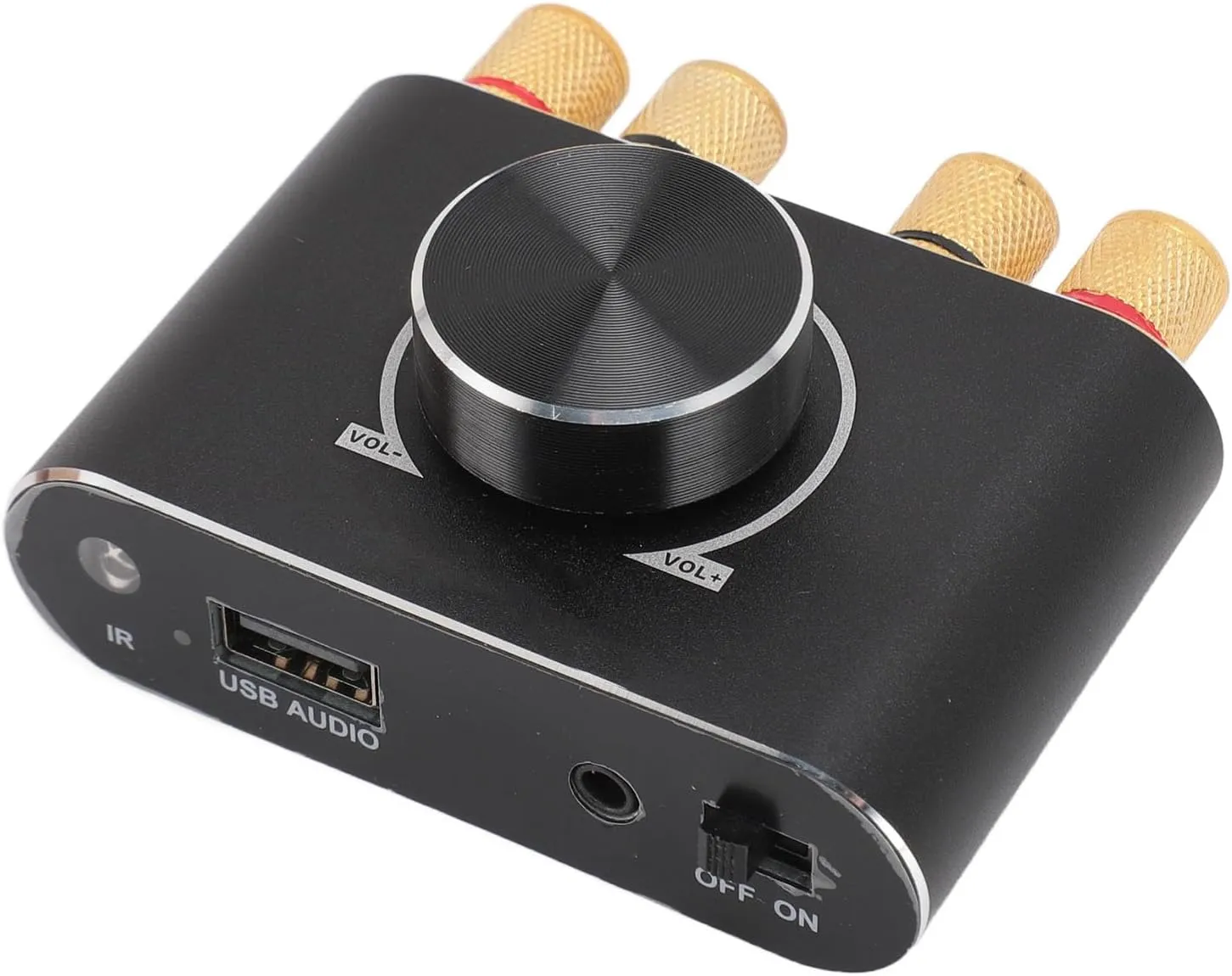 Mini Bluetooth 5.1 Power Amplifier, 2 Channel 20Wx2 Stereo HiFi Digital Audio Receiver, Portable Sound Speaker Amp with AUX USB Bluetooth Input & 12V 5A Power Supply