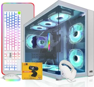 MTG Khuno Gaming Tower PC- Intel Core i7 4th Gen, GTX 1660S 6GB 192bits, 16GB RGB ARGB Ram, 512GB Nvme, Gaming Kit Webcam, Win 10 Pro