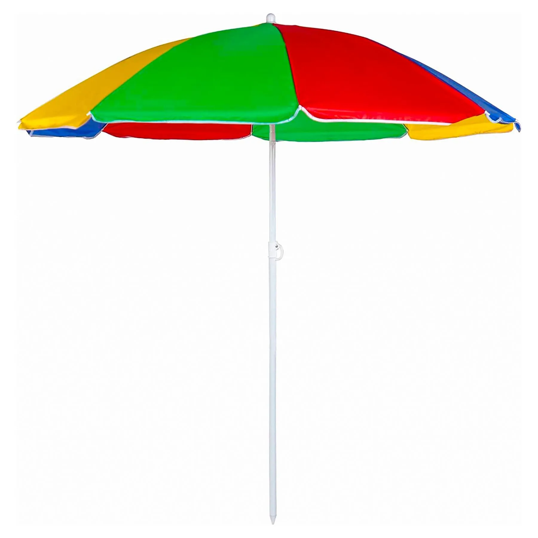 Multi-Coloured Beach Tilting Parasol 1.6M