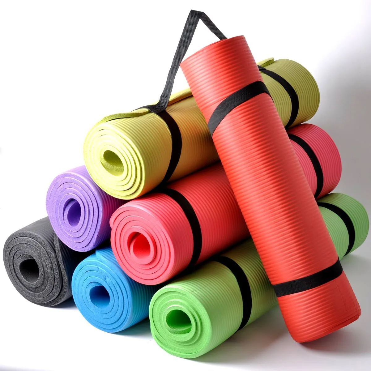 NBR Foam Yoga Mat 15mm Thick - Dark Grey