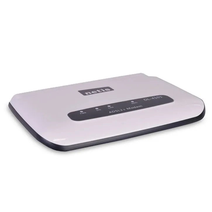 Netis DL-4101 Wired ADSL2  Modem with Ethernet in White