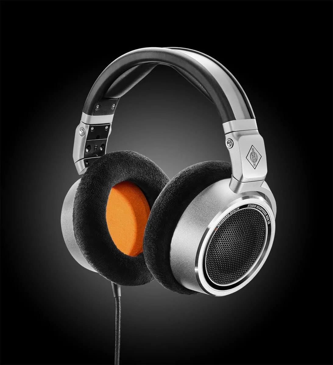 Neumann NDH 30 Dynamic Open-Back Headphone for Professional Mixing, Mastering, Twitch, YouTube, Podcast, Production, High Definition Music Listening, Titanium (509111) Large