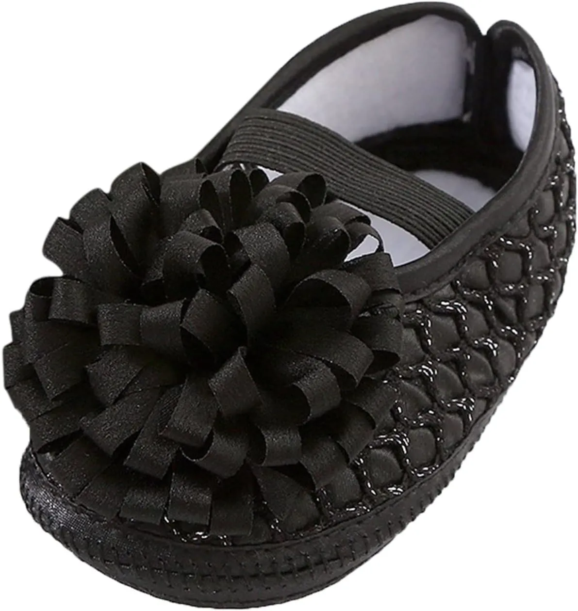Newborn Baby Ankle Strap Shoes Girls Fashion Cute Big Flower Princess Sneakers Infant Soft Sole Non Slip Slippers