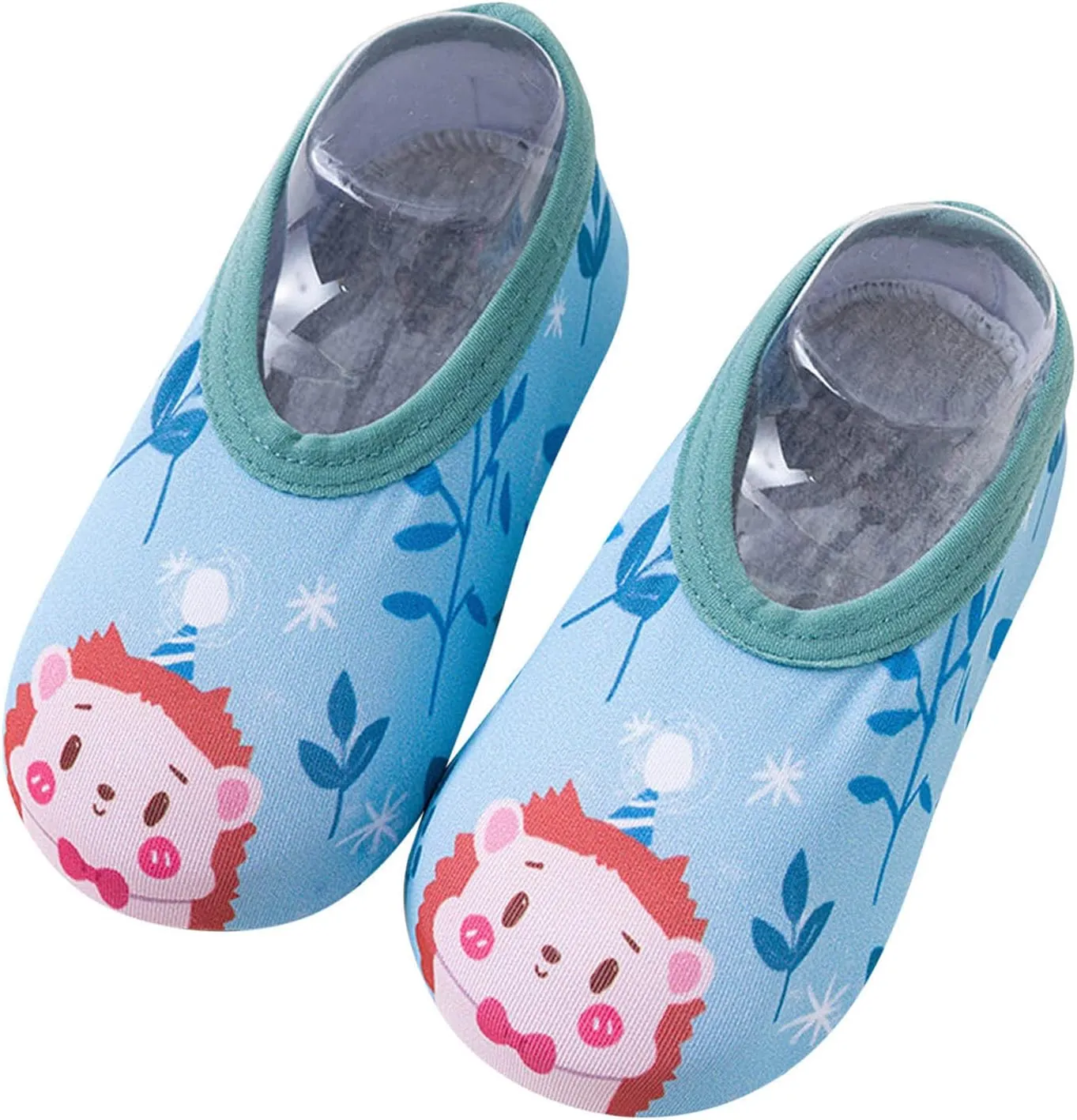 Newborn Baby Boys Girls Booties Stay On Socks Non Skid Soft Sole Infant Toddler Warm Winter Barefoot Aqua Socks Shoes