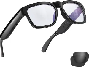 OhO Bluetooth Glasses,Voice Control and Open Ear Style Smart Glasses to Listen Music and Calls,UV400 Protection Lens