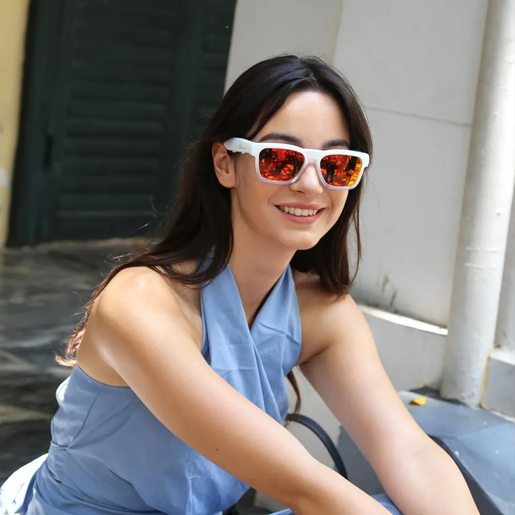 OhO Smart Glasses,Polarized Sunglasses with Bluetooth Speaker,Athletic/Outdoor UV Protection and Voice Control,Unisex