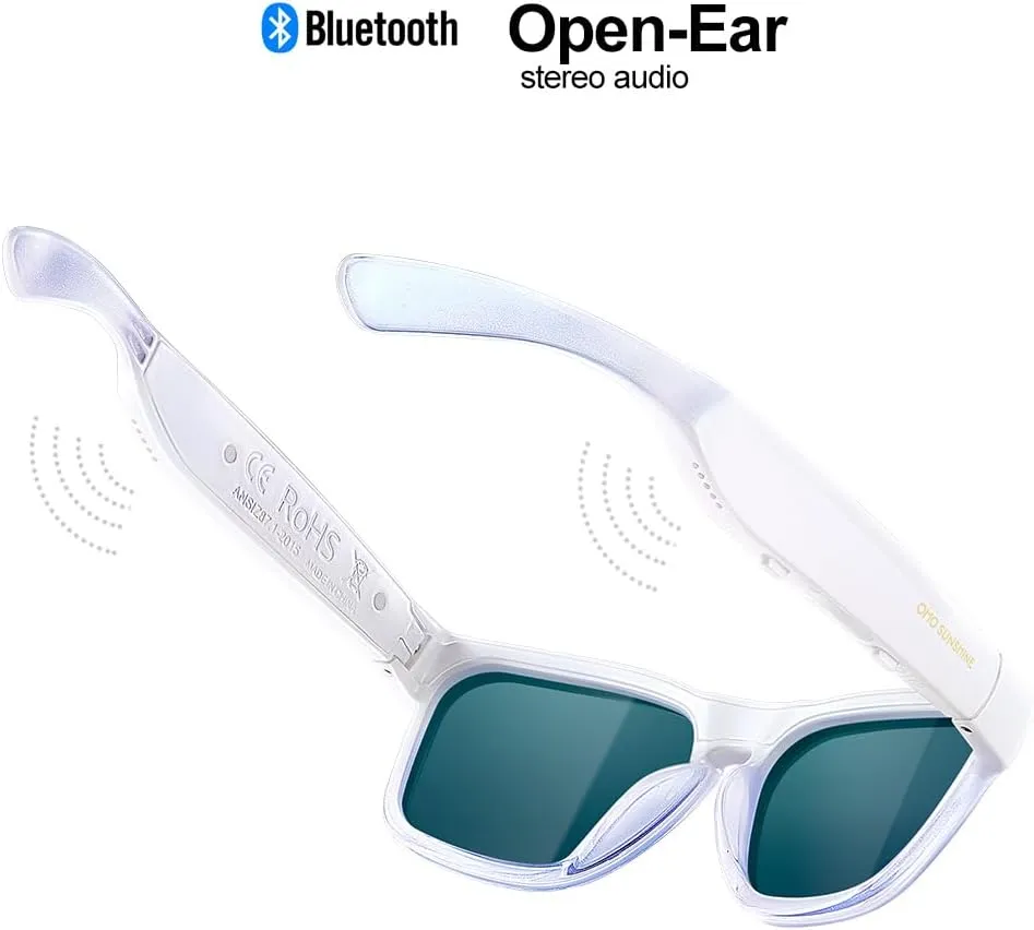 OhO Smart Glasses,Polarized Sunglasses with Bluetooth Speaker,Athletic/Outdoor UV Protection and Voice Control,Unisex