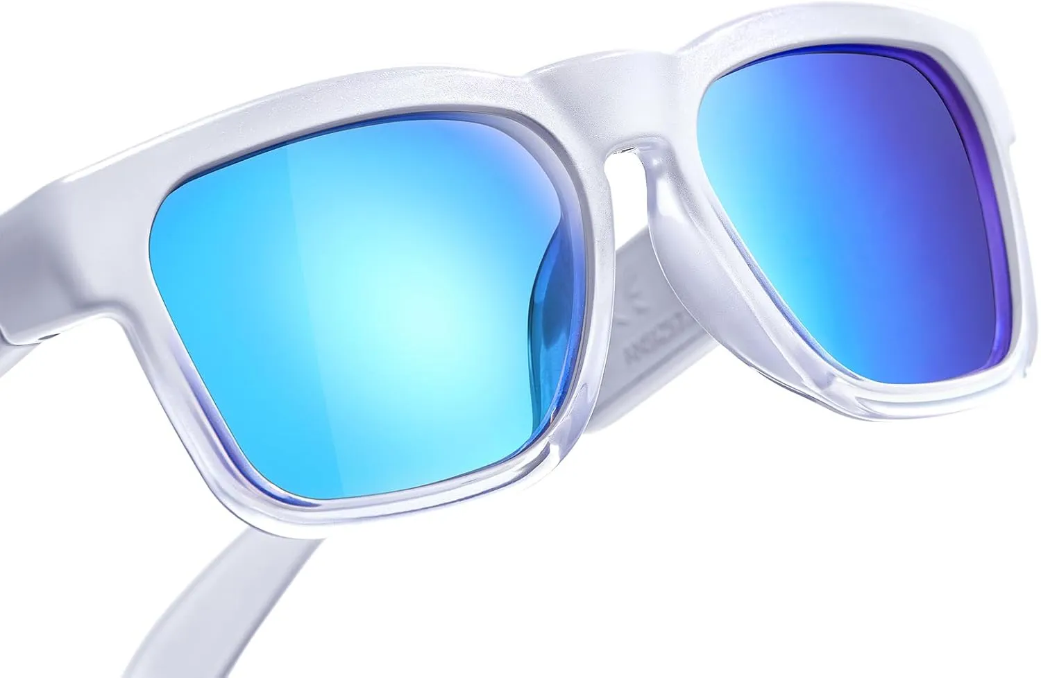 OhO Smart Glasses,Polarized Sunglasses with Bluetooth Speaker,Athletic/Outdoor UV Protection and Voice Control,Unisex(Mirror Blue Lens)